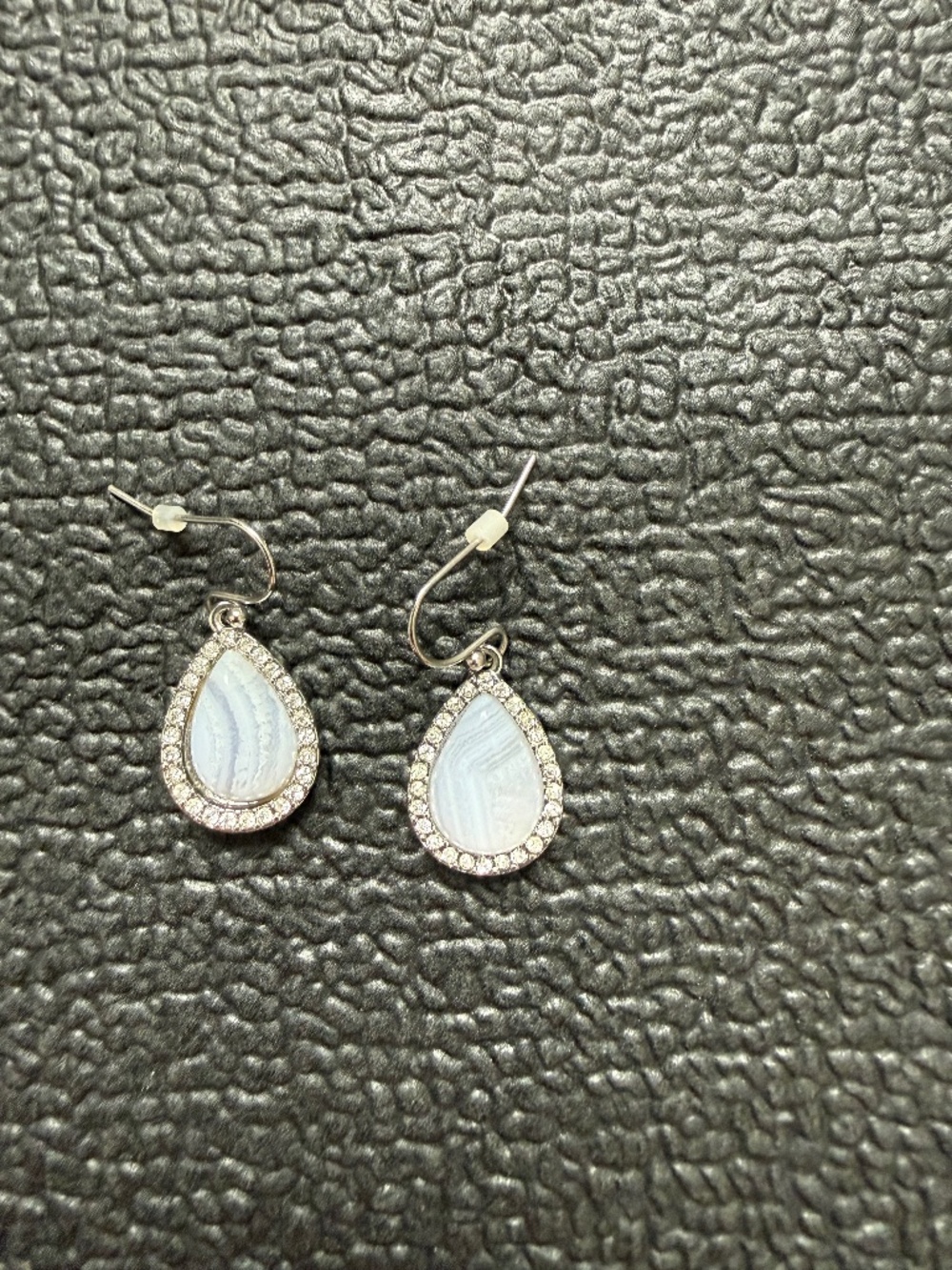 LOFT Blue Pave Teardrop Earrings